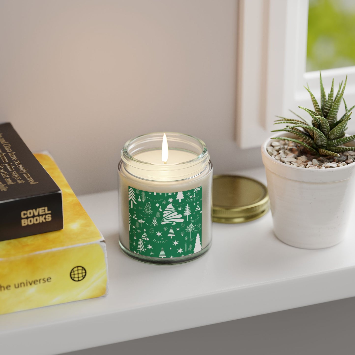 snowflake diva scented candle, coconut apricot wax (4oz, 9oz)