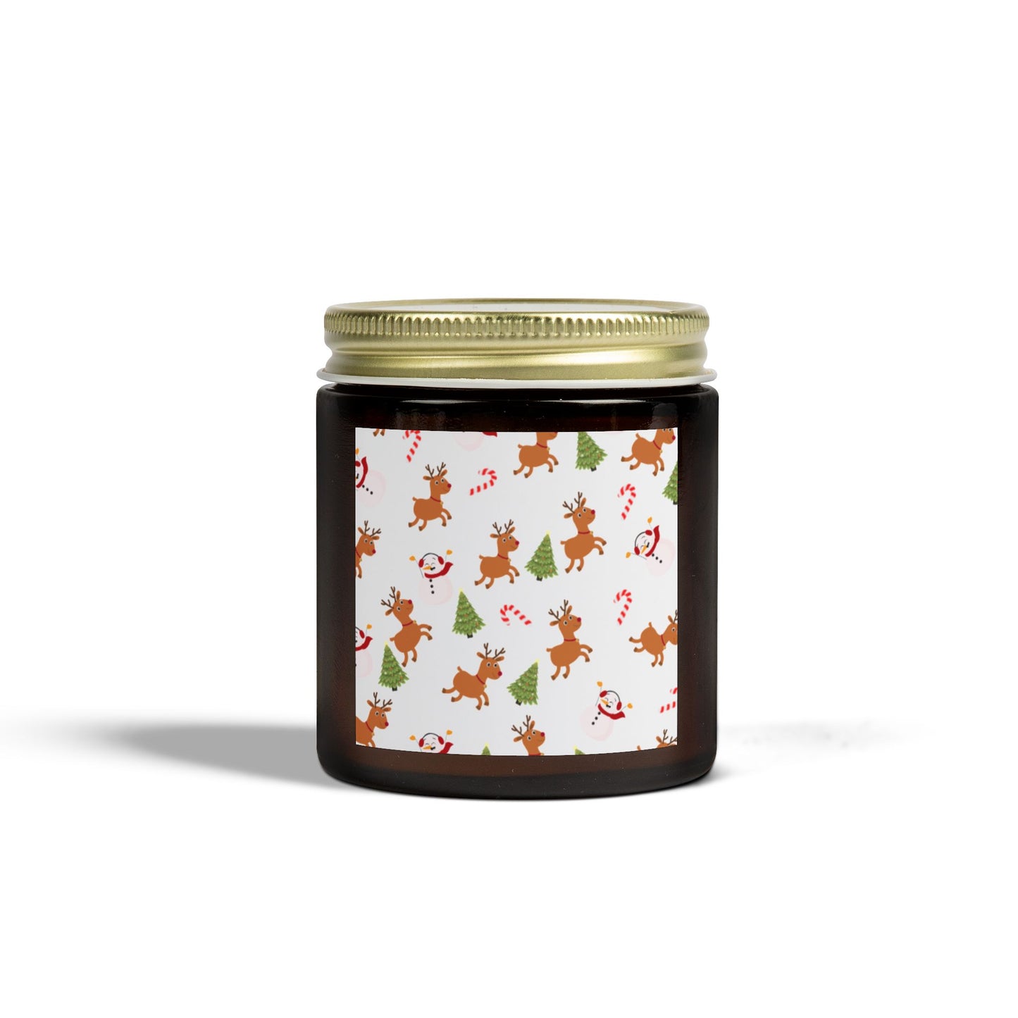 frosty deer scented candle, coconut apricot wax (4oz, 9oz)