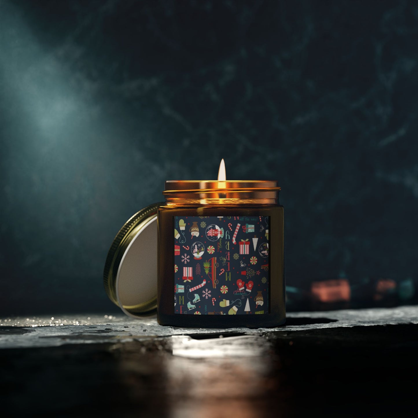 scented candles, coconut apricot wax (4oz, 9oz)