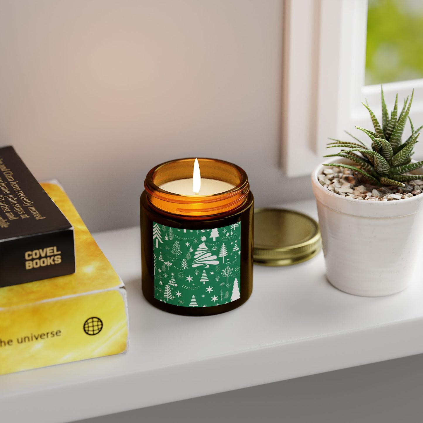 snowflake diva scented candle, coconut apricot wax (4oz, 9oz)