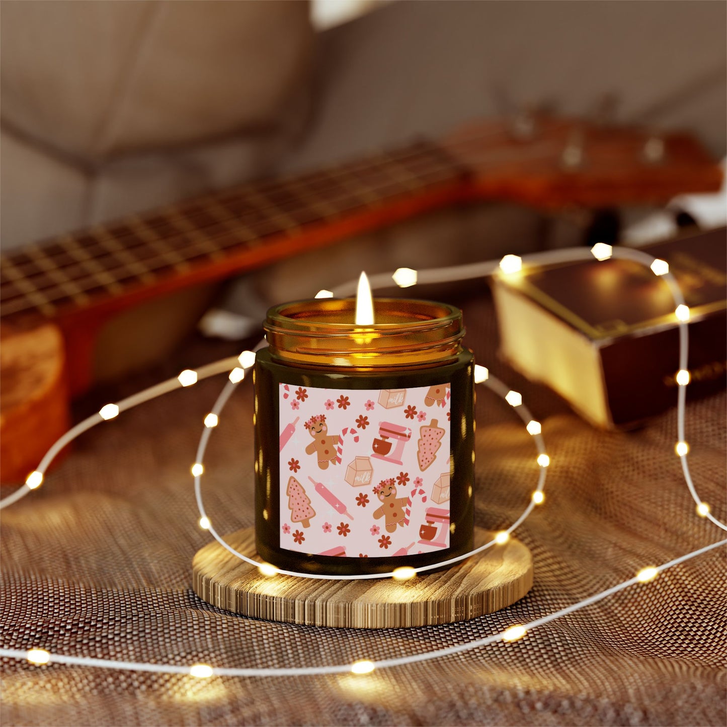 gingerbread lover scented candle, coconut apricot wax (4oz, 9oz)