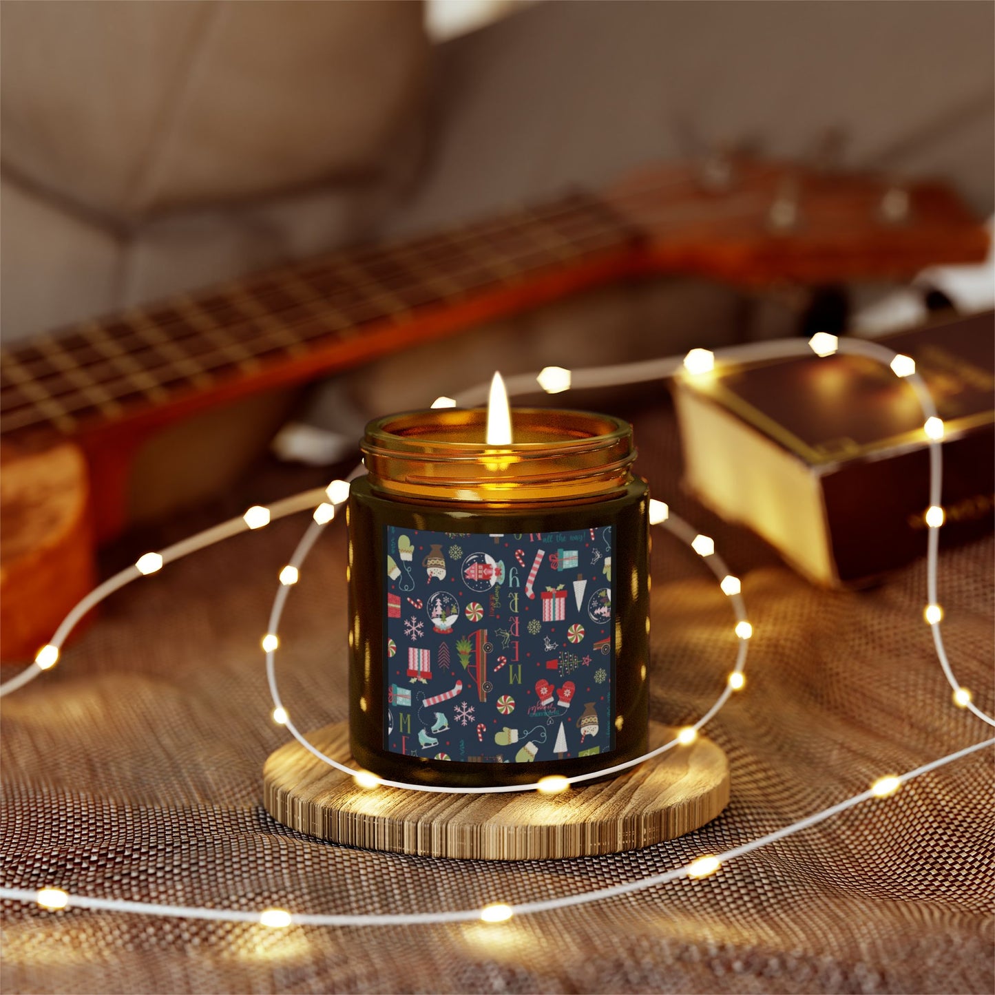 scented candles, coconut apricot wax (4oz, 9oz)