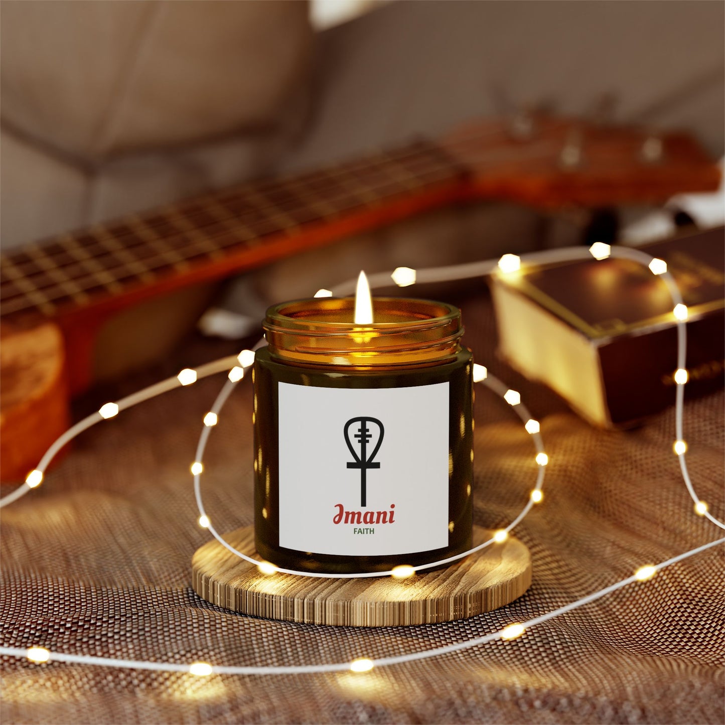 imani scented candles, coconut apricot wax (4oz, 9oz)